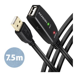 Axagon ADR-207 Cable de Extensión y Repetidor USB 2.0 de 7,5m