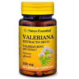 NATURE ESSENTIAL Valeriana Extracto Seco 250mg - 50 Cápsulas - Suplemento Alimenticio para la Relajación