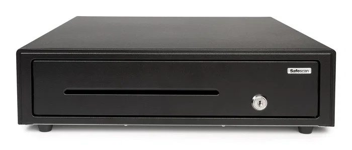 Safescan LD-4141 Cajón de Efectivo Electrónico Metálico Negro - 4 Billetes, 8 Monedas, 410 mm, 12V