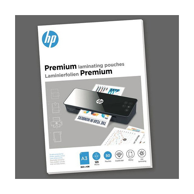 HP Láminas de plastificación Premium A3 125 Micras