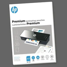 HP Bolsas Laminadoras Premium DIN A3 303x426mm 125 micras Térmicas Brillantes Transparentes - Paquete de 50 unidades