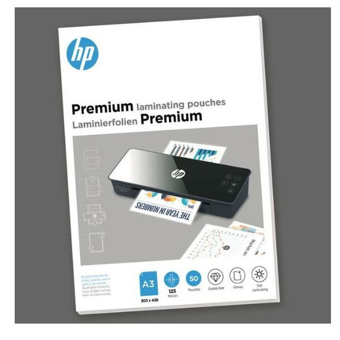 HP Premium Bolsas Plastificadoras A3 125 Micras 50 unidades HP Premium Bolsas Plastificadoras A3 125 Micras 50 unidades