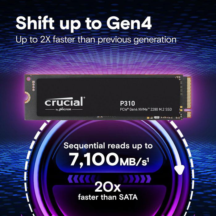 Crucial P310 SSD 500 GB M.2 NVMe PCIe Gen 4 Crucial P310 SSD 500 GB M.2 NVMe PCIe Gen 4