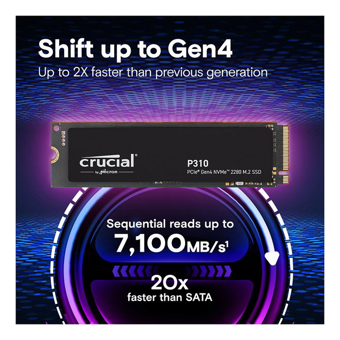 Crucial P310 SSD 500 GB M.2 NVMe PCIe Gen 4 Crucial P310 SSD 500 GB M.2 NVMe PCIe Gen 4