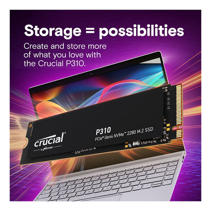 Crucial P310 SSD 500 GB M.2 NVMe PCIe Gen 4 Crucial P310 SSD 500 GB M.2 NVMe PCIe Gen 4