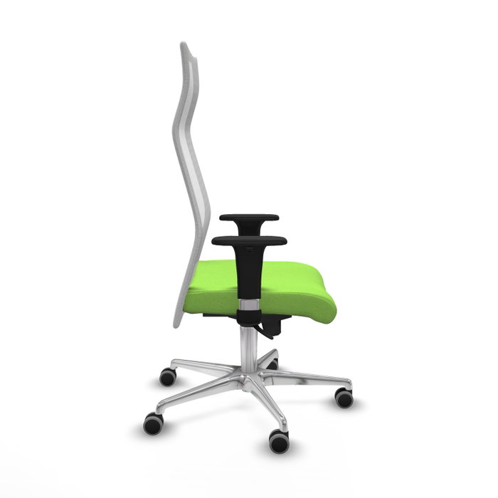 PIQUERAS Y CRESPO Sillón Albacete Pistacho y Blanco con Mecanismo Sincro y Base de Aluminio