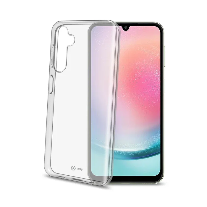 Celly GelSkin1038 Funda para Samsung Galaxy A24 4G, Transparente, Compatible con Pantalla de 6.5 Pulgadas