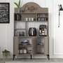 Hanah Home Lyon 120 Mueble Barra de Café con Almacenamiento, 120cm Ancho, 202cm Alto, Atlas y Negro