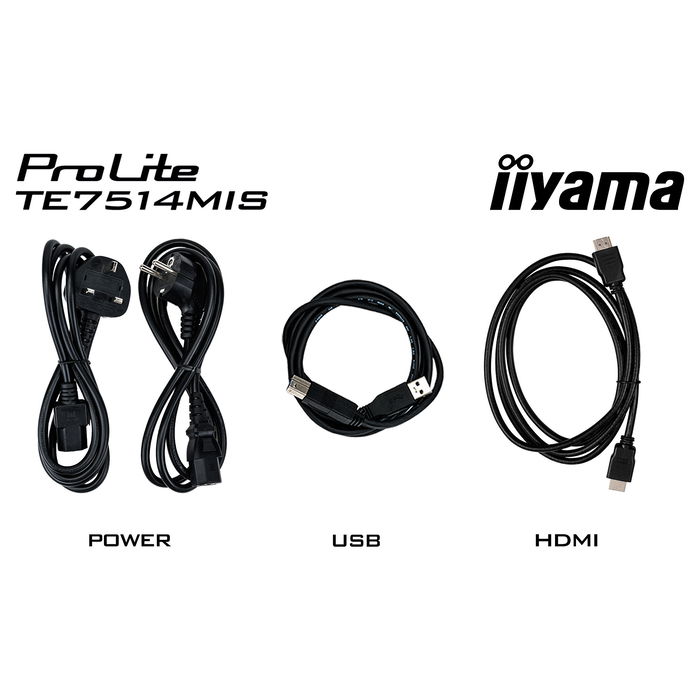 iiyama ProLite TE7514MIS-B2AG 189,3cm/75" 4K UHD VA Touch 8ms 60Hz 24/7 4xHDMI DP USB-C LAN WiFi 4x54W Speaker Black iiyama ProLite TE7514MIS-B2AG 189,3cm/75" 4K UHD VA Touch 8ms 60Hz 24/7 4xHDMI DP USB-C LAN WiFi 4x54W Speaker Black