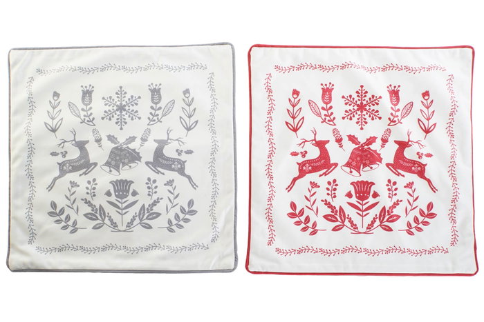 DKD Home Decor Funda Cojín Poliéster 45x45 cm, Surtido de 2 Unidades