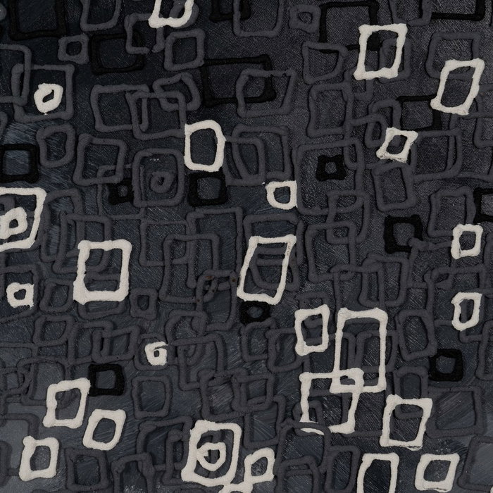 Cuadro Abstracto Blanco-Negro 90 X 120 cm