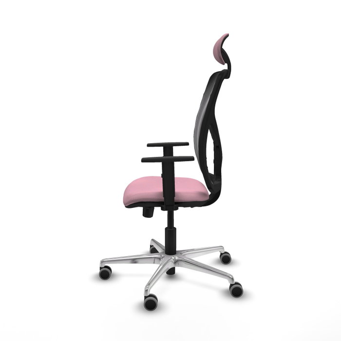 PIQUERAS Y CRESPO Silla de oficina Motilla Rosa con mecanismo Sincro/Traslack