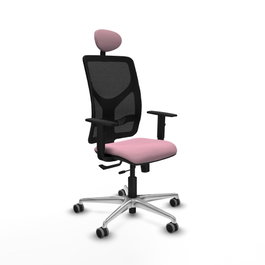 PIQUERAS Y CRESPO Silla de oficina Motilla Rosa con mecanismo Sincro/Traslack