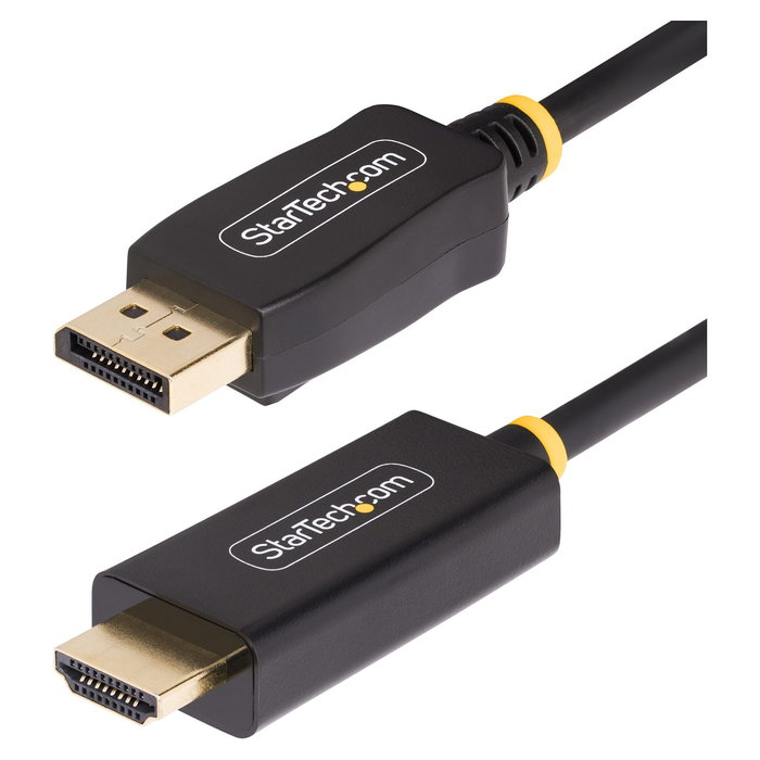 StarTech Cable Adaptador DisplayPort a HDMI 3m 4K 60Hz HDR DP a HDMI 2.0b Convertidor Activo de Vídeo Macho a Macho Negro Chapado en Oro StarTech Cable Adaptador DisplayPort a HDMI 3m 4K 60Hz HDR DP a HDMI 2.0b Convertidor Activo de Vídeo Macho a Macho Negro Chapado en Oro