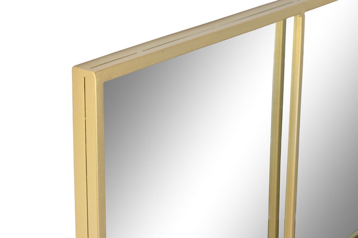 DKD Home Decor Espejo Ventana Dorado de Hierro y Cristal 122x122 cm