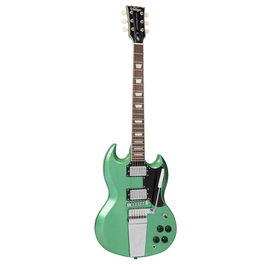 Vintage Vs6V - 30Th Anniversary Guitarra Eléctrica Green Metalflake con Bolsa