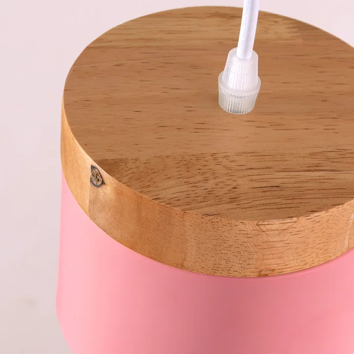 Mikayla Lámpara Colgante Metal y Madera - SKD-P1010-S | Diseño Moderno con Cable Regulable