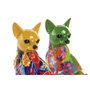 DKD Home Decor Set de 2 Figuras de Resina Chihuahua Multicolor