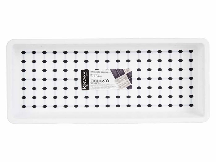 KINVARA Set de 36 Compartimentos para Cajón Grande en Blanco, Gris y Negro