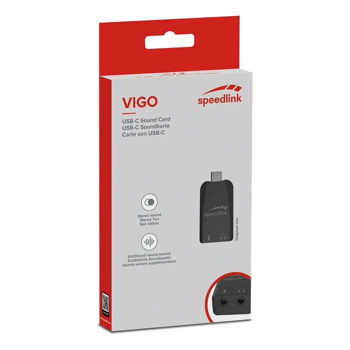Speedlink VIGO USB-C Soundkarte, Negro