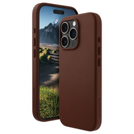 dbramante1928 Roskilde Funda de Cuero Granulado Dark Tan para Apple iPhone 16 Pro con MagSafe