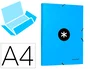 Antartik Carpeta de gomas tres solapas azul A4