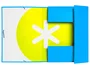 Antartik Carpeta de gomas tres solapas azul A4