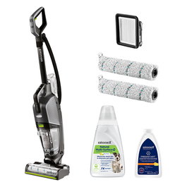 Bissell CrossWave Hydrosteam Pet Pro Aspiradora Seca y Humeda para Mascotas, Limpia Alfombra, Suelo Duro, Azulejo y Madera, Sin Bolsa, 1100W, Negro y Plata