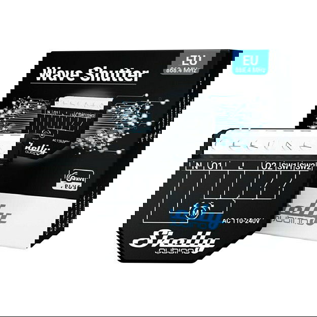Shelly Relé inteligente "Wave Shutter" Dual Roller Shutter Z-Wave