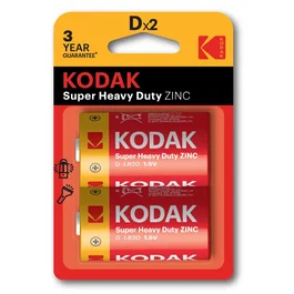 Kodak Batería D Extra Heavy-Duty de Cloruro de Zinc 1.5V 6000 mAh Pilas Salinas CTA30946385