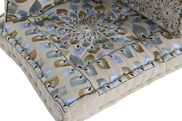 DKD Home Decor Sillon Azul Beige 150 x 76 x 20 cm Set de 4
