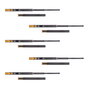 Emuca Lote de 5 juegos de guías para cajones, de bolas, altura 45mm, profundidad 550mm, extracción total, cierre suave, Negro