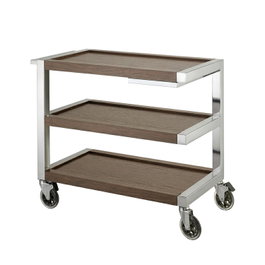 Abert Carro de Servicio 3 Estantes 90x50 Negro