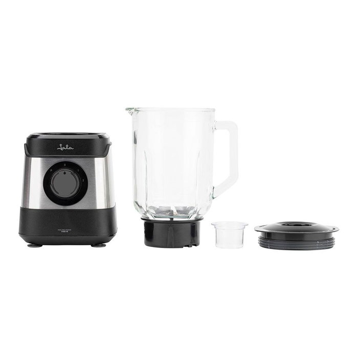 Jata Hogar Batidora de Vaso, 1500 W, Acero Inoxidable y Cristal, 1.8 Litros, 17000 RPM, Pica Hielo, 2 Velocidades + Pulse