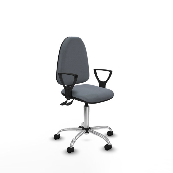 PIQUERAS Y CRESPO Silla de oficina Aýna Gris con mecanismo de doble maneta PIQUERAS Y CRESPO Silla de oficina Aýna Gris con mecanismo de doble maneta