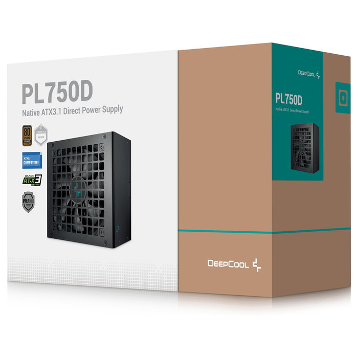 Deepcool PL750-D Fuente de Alimentación 750W 80 PLUS Bronze ATX 3.1 No Modular para PC