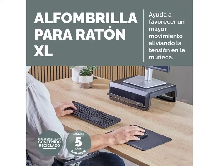 Fellowes Alfombrilla para ratón Bryta XL Negro