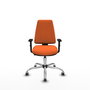 PIQUERAS Y CRESPO Silla de oficina Elche Naranja con Brazos 1D