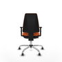 PIQUERAS Y CRESPO Silla de oficina Elche Naranja con Brazos 1D