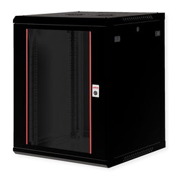 ROLINE Bastidor de pared 15HE 600x600x779mm 19" Negro 80 kg max 26.21.0292 - Incluye rieles rack, puerta frontal vidrio, paneles laterales desmontables