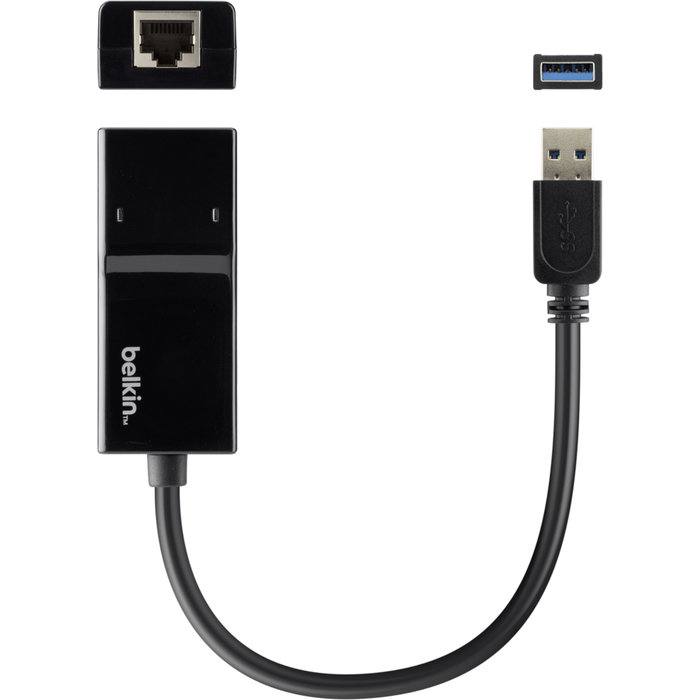 Belkin Adaptador USB 3.0 a Gigabit Ethernet Negro