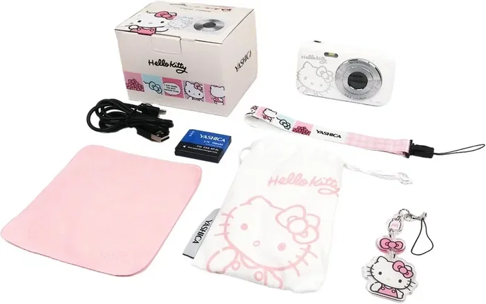 Yashica DZ-100 Cámara Compacta 44 MP Zoom Digital 16x Blanco Hello Kitty
