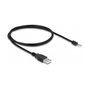 DeLOCK Cable USB 2.0 Tipo-A macho a 4 hilos abiertos, 1 m, Negro
