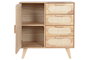 DKD Home Decor Buffet Rubberwood Ratan Natural