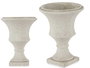 Ibergarden Macetero Copa Cemento Blanco Roto Mediano 18 cm x 24 cm x 18 cm (Set de 6)