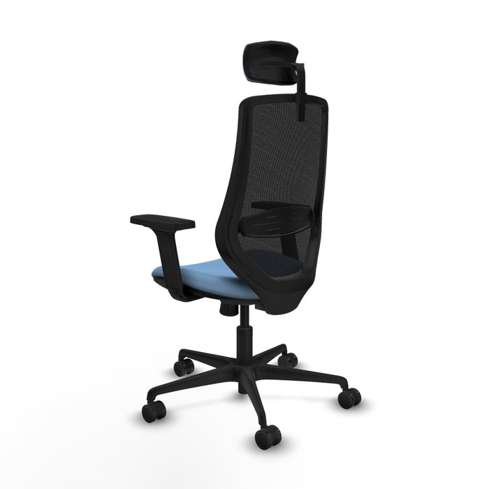 PIQUERAS Y CRESPO Silla de oficina Mardos con Mecanismo Sincro, Azul cielo y Negro