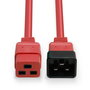 Lindy Cable de Extensión de Alimentación IEC C19 a C20 3m Rojo