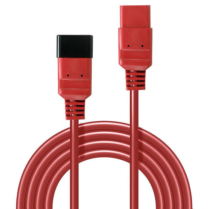 Lindy Cable de Extensión de Alimentación IEC C19 a C20 3m Rojo