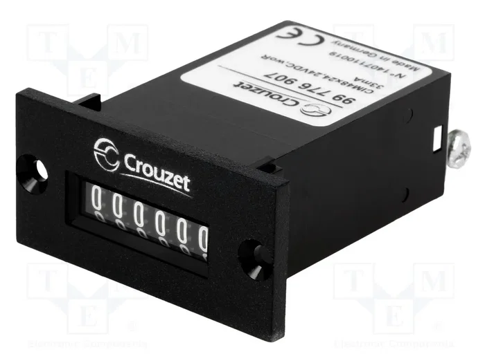 CROUZET Contador de impulsos electromecánico CIM24 24V DC CROUZET Contador de impulsos electromecánico CIM24 24V DC