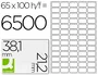 Q-connect Etiqueta adhesiva KF00573 38,1x21,2 mm DIN A4